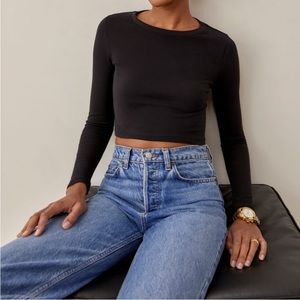 Reformation Kali long sleeve baby tee